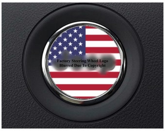 American Flag Steering Wheel Overlay Decal • Compatible with Jeep Models