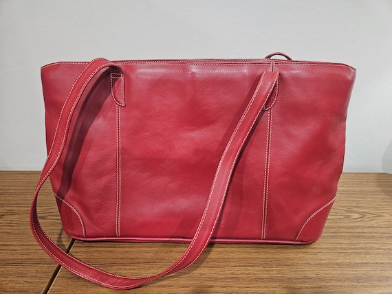 Custom Bernina Red Leather Tote/Purse Made by Piel - image 1