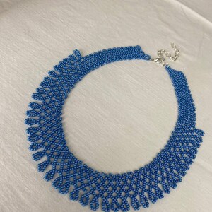 Gorgeous beaded necklace with dangling drops image 2