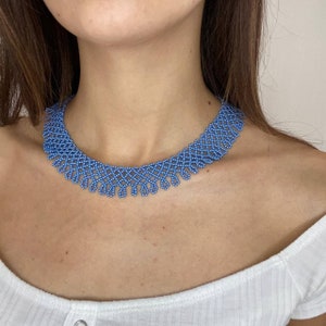 Gorgeous beaded necklace with dangling drops image 1