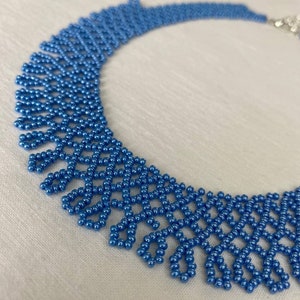 Gorgeous beaded necklace with dangling drops image 4