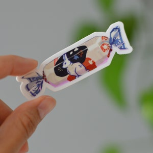 White Rabbit Candy sticker | Professionally printed cute vinyl waterbottle waterproof sticker