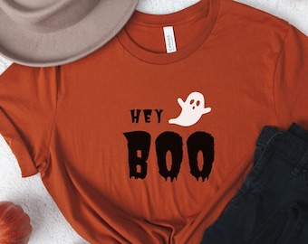 Camiseta de Halloween Boo Ghost: camiseta gráfica informal de otoño