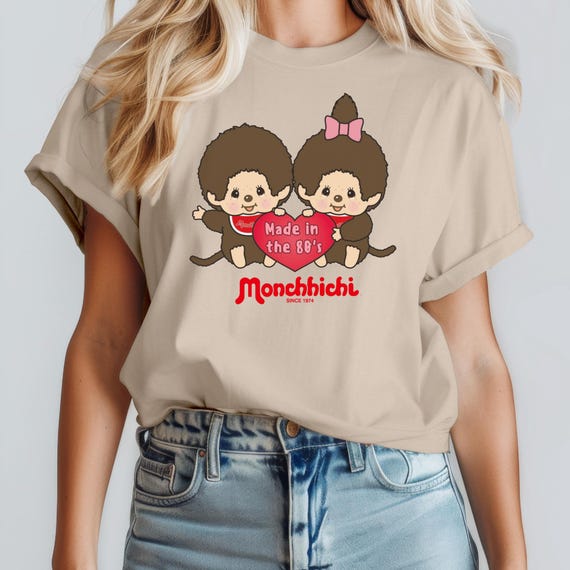 Vintage Monchhichi Graphic Tee: 80s Retro Cartoon Shirt - Etsy