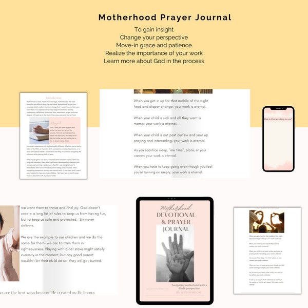 motherhood tips improve perspective motherhood Christian mom prayer journal motherhood Christian ebook motherhood devotional frustrated mom