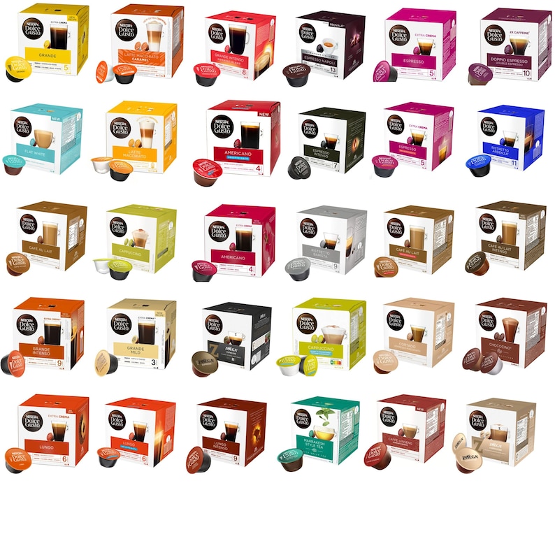 Nescafe Dolce Gusto Coffee Pods Capsules All Flavors Original Etsy