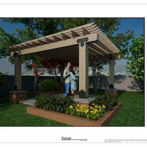 DIY Pergola Design - Digital Plan PDF Download - Summer Solstice - SubD Graphics & Design