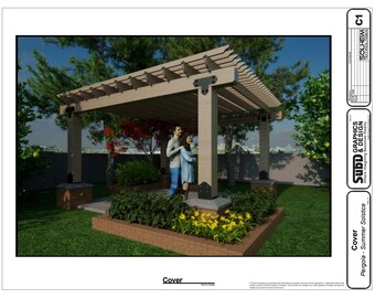 DIY Pergola Design - Digitaler Plan PDF Download - Sommersonnenwende - SubD Grafik & Design