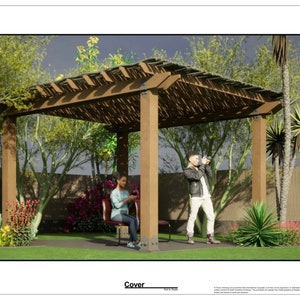 DIY Pergola Design - Digital Plan PDF Download - Desert Shadow - SubD Graphics & Design