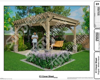 DIY Pergola Design - Digitaler Plan PDF Download - Winters Haven - SubD Grafik & Design