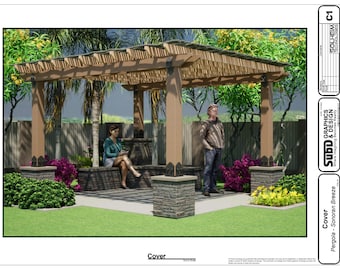 DIY Pergola Design - Digitaler Plan PDF Download - Sonora Breeze - SubD Grafik & Design