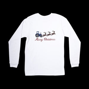 Kids  Tractor Shirt, Tractor Christmas, Reindeer and friends