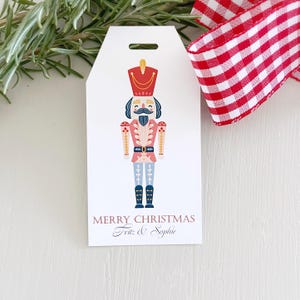 Personalized Nutcracker Christmas Gift Tags - Set of 12
