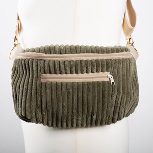 Cord Handtasche Handgemacht,Umhängetasche Olive