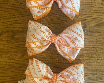 UT VOLS Football Hair Bow or Headband - Perfect for Infant, Baby, Toddler, Child, Girl, Teen, or Adult - Great for the any UT Volunteers Fan