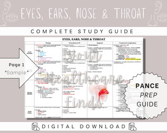 Eyes, Ears, Nose & Throat Complete Study Guide | Study Guide | Physician Assistant Student | Nurse Practitioner Student | Med Student