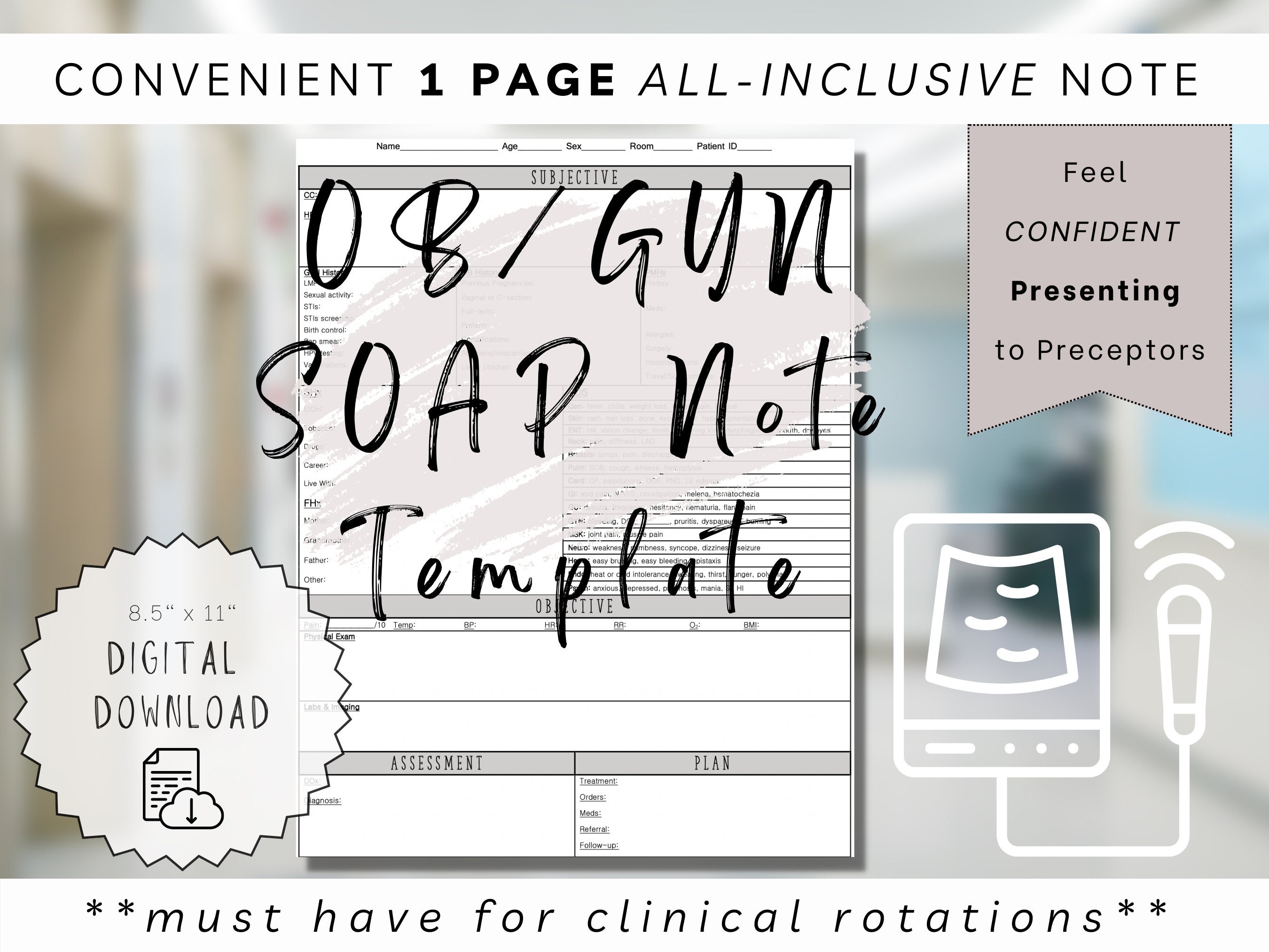 OBGYN SOAP Note Template Clinical Rotations Physician Assistant OBGYN SOAP Note Template Clinical Rotations Physician Assistant