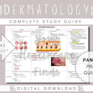 Dermatologie Volledige studiegids | Studiegids | Studienotities | Student arts-assistent | Student verpleegkundige | Medisch student