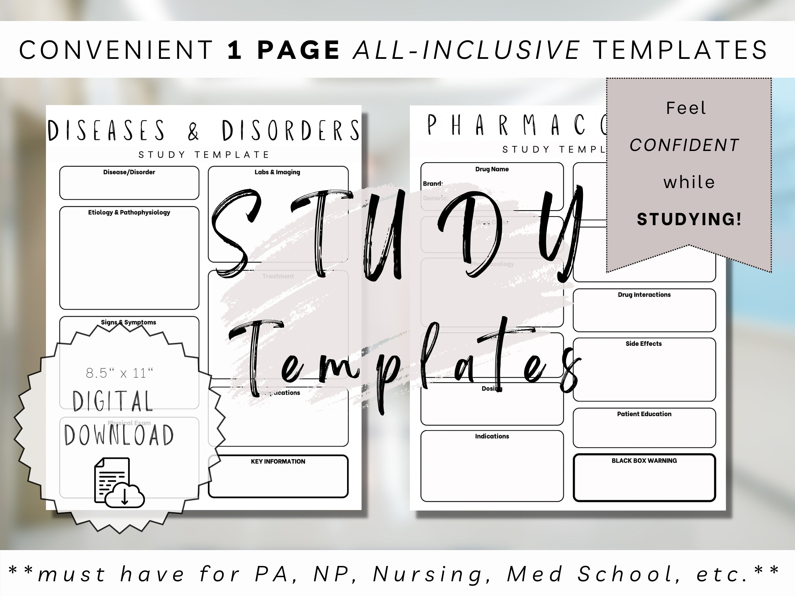 Study Template Pharmacology Study Notes Physician Assistant Student Study Template Pharmacology Study Notes Physician Assistant Student