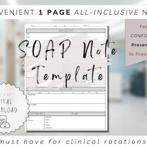 Modello di nota SOAP / Rotazioni cliniche / Studente assistente medico / Studente infermiere specializzato / Studente di medicina