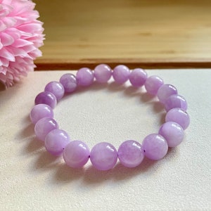 Kunzite Bracelet 8mm 10mm 11mm 12mm