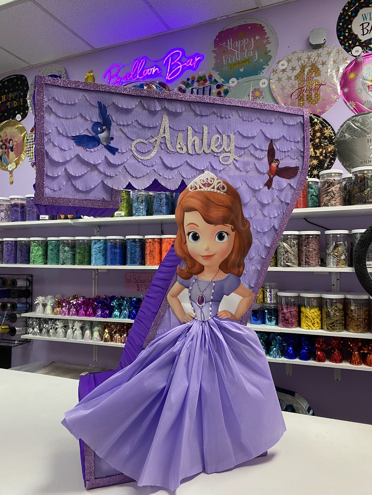 Piñata Cumpleaños Princesa Sofia Piu00f1ata Perfil, 33X46 Cm