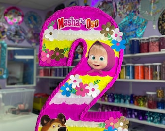 Masha Inspired Number Piñata