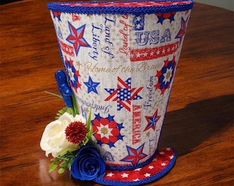 Patriotic wreath attachment fourth or July hat Americana decor