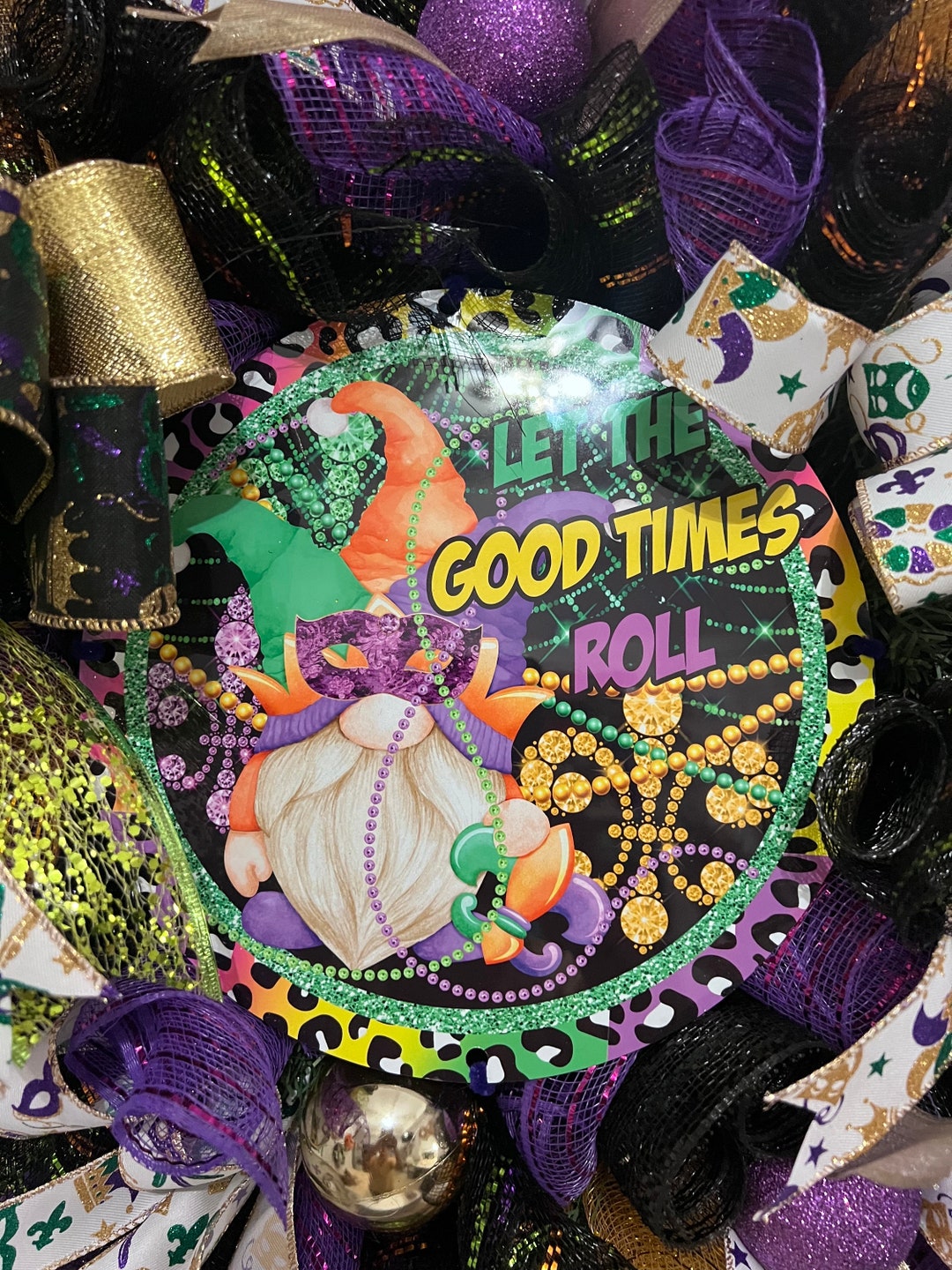 mardi gras ribbon for wreath