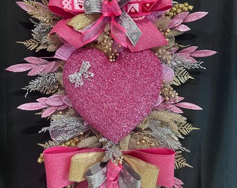 Valentine Swag, Valentine Wreath, Valentine Decor, Valentine Home Decor, Romantic Swag, Romantic Decor, Valentine Gift, Everyday Wreath