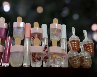Flavored Lip Gloss, Hydrating Lip Gloss, Handmade Lip Gloss, Non-Sticky Lip Gloss, Strawberry Lip Gloss, Gloss Gift For Her