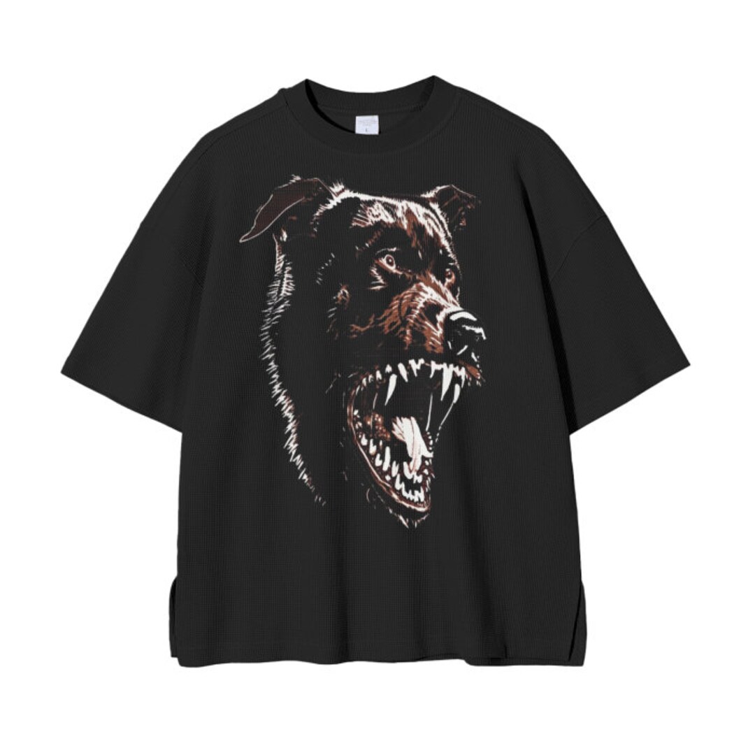 Streetwear Unisex Loosefit Crazy Dog Tshirt Etsy