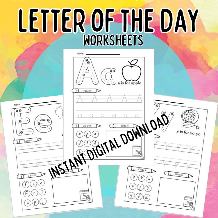 Printable Letter of the Week Worksheets, Preschool Worksheets, Kindergarten, Pre-k, Letters ...