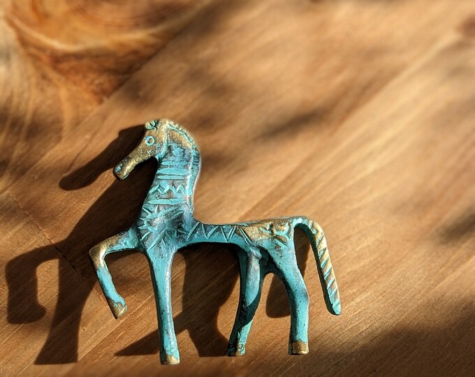 Handmade Greek Small Horse Sculpture Etsy