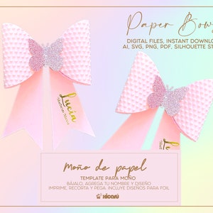Paper Bow Template, Paper Bun Mold, Gift Bun