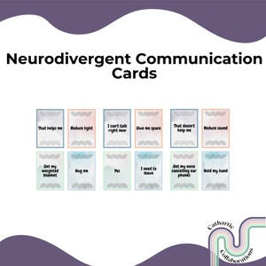 Neurodivergente communicatiekaarten - pastel