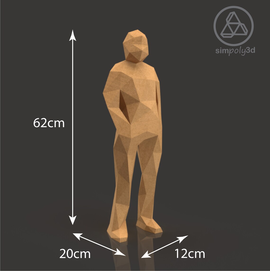 FIGURE_04, Paper Craft, Digital Template, Origami, Pdf, Svg, Dxf ...