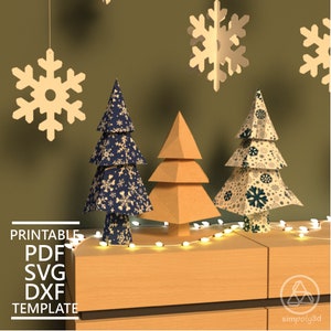 Albero di Natale, Papercraft, Modello digitale, Origami, Pdf, Svg, Download Dxf, Fai da te, Low Poly, Trofeo, Scultura, Modello 3D