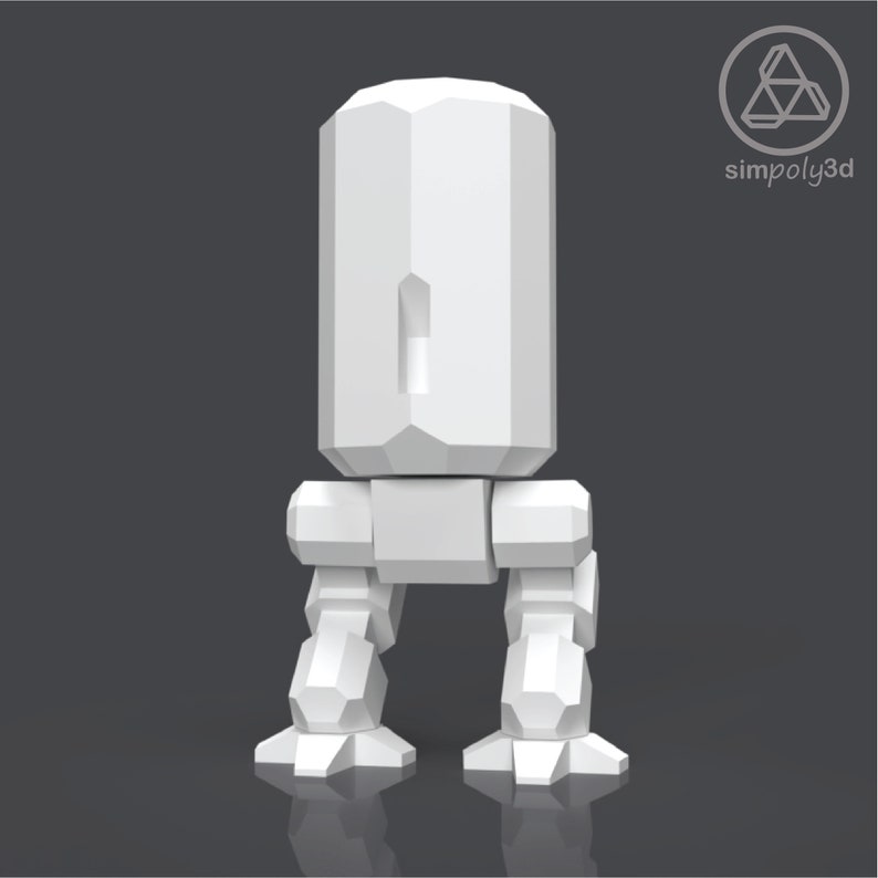 ROBOT_02 Paper Craft, Digital Template, Origami, Pdf, Svg, Dxf Download ...