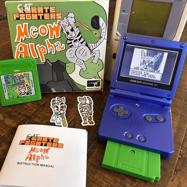 Catraté Fighters: Meow Alpha (Homebrew Gameboy Game)