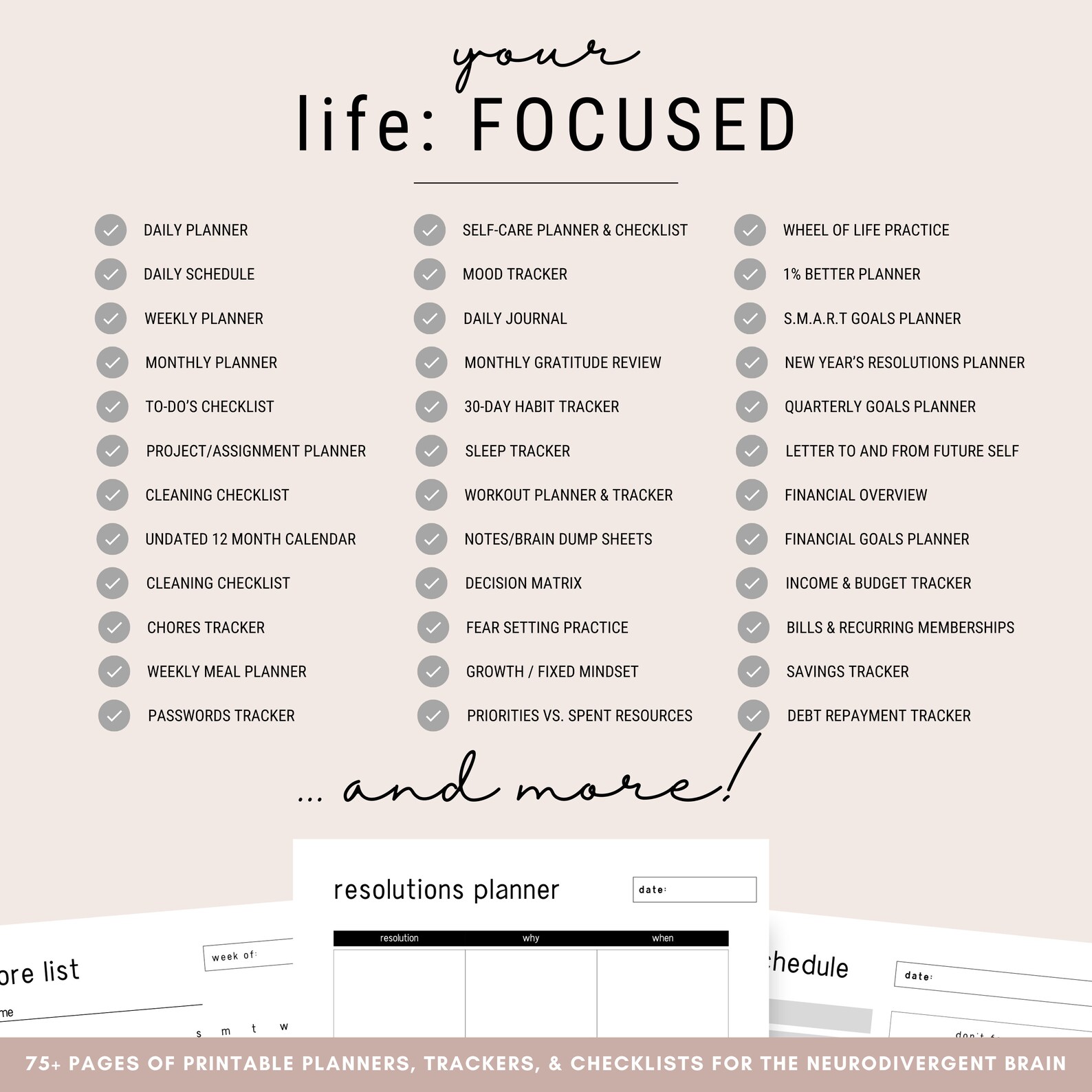 ADHD PLANNER Best Printable Planner for Adhd Adhd Adult Etsy