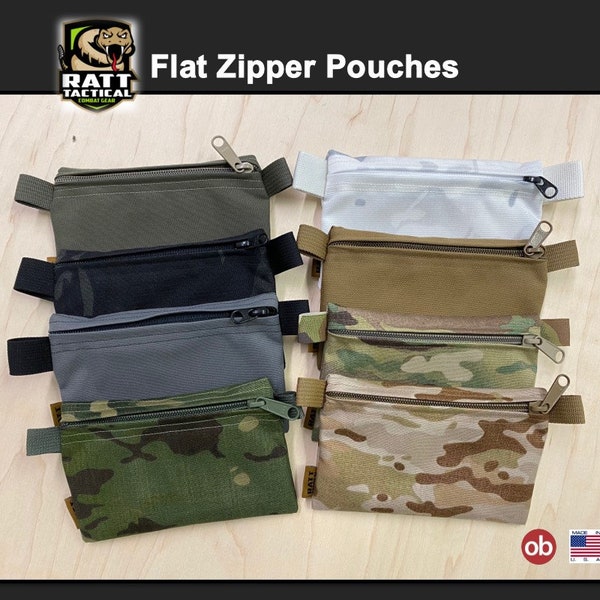 Flat Zipper Pouches - made by RATT Tactical USA