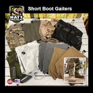 Tactical Short Boot Gaiters - made by RATT Tactical USA