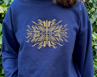 Die Legende von König Arthur besticktes Sweatshirt