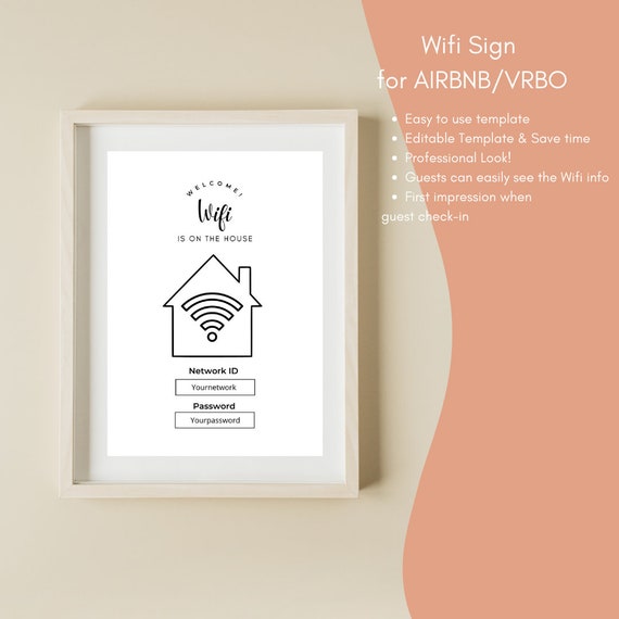 Segno WiFi Con Password - Lavagnetta Decorativa Per Casa O Ufficio | Centrotavola Moderno - Foto 4