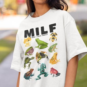 Comfort Colors® Lustiges Frosch Shirt, Milf Tshirt, Herpetologe Froschliebhaber Geschenk, Biologe Geschenk, Frosch Mom T-shirt, Mann I Love Frogs Shirt