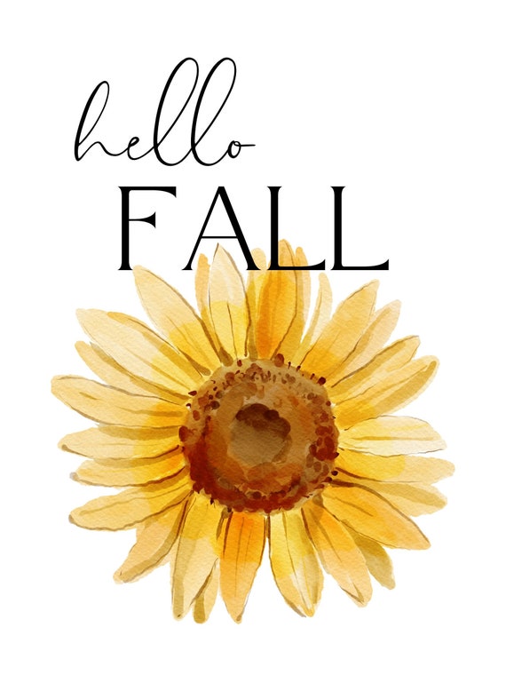 Hello Fall Print Wall Art Digital Download - Etsy