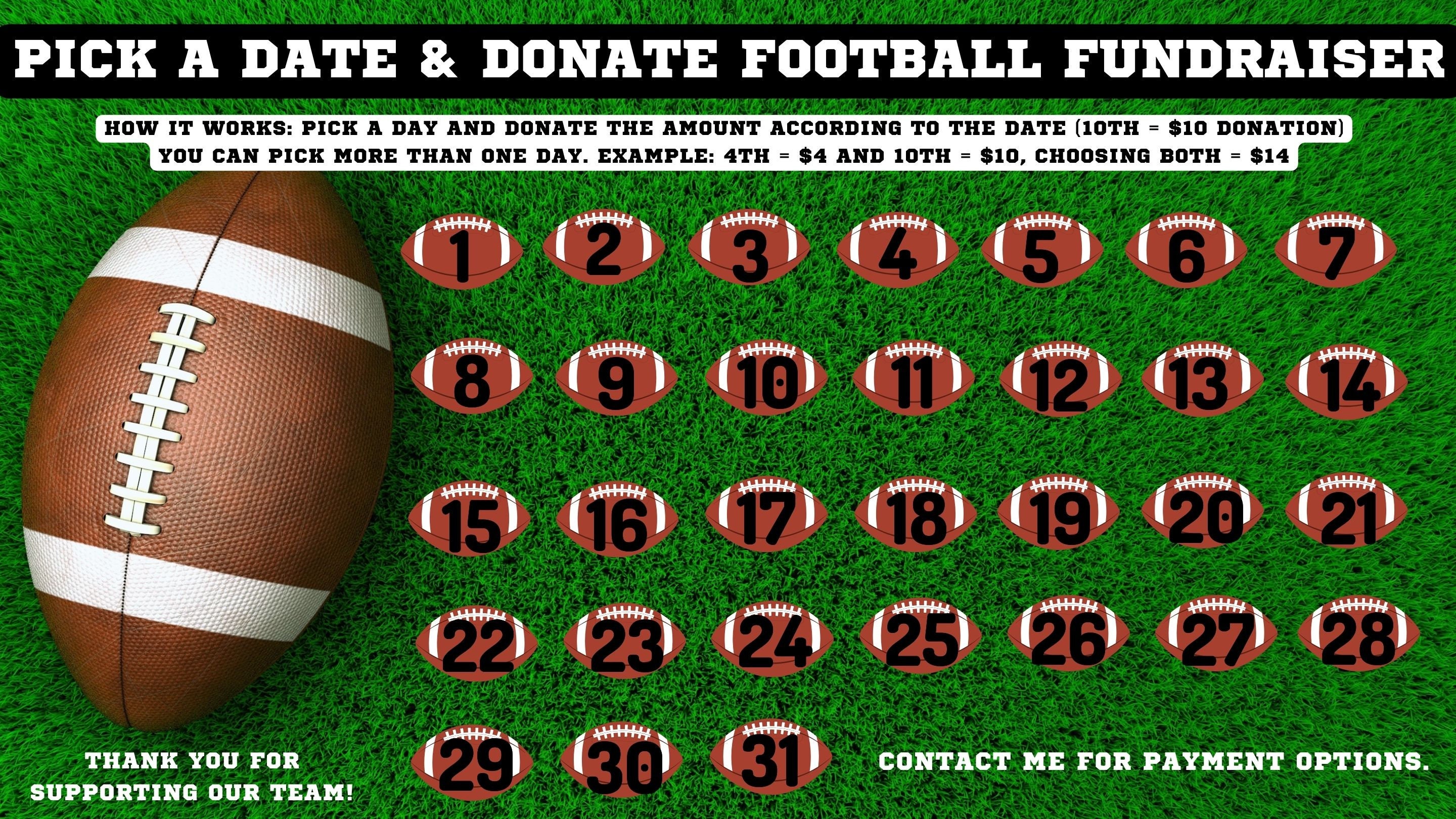 Football Fundraiser Flyers and Donation Templates for All Events and Football Fundraiser Flyers and Donation Templates for All Events and
