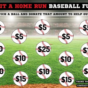 Recaudación de fondos para el béisbol: ¡Ayúdame a llenar mi tablero!
