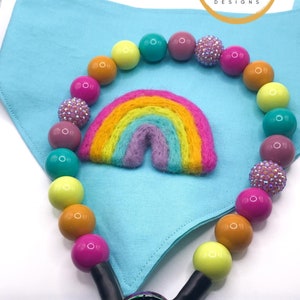 Muted rainbow dog collar, Rainbow dog collar, Beaded rainbow collar, beaded dog necklace, beaded rainbow collar